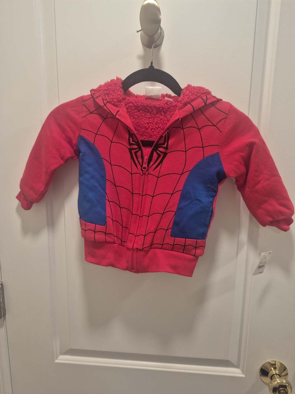 Marvel Red and Blue Spider-Man Sherpa Hoodie
